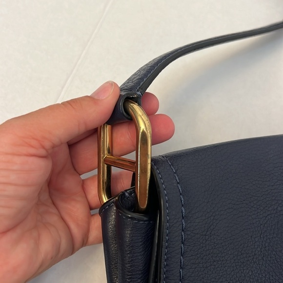 MARC JACOBS BLUE LEATHER CROSSBODY SADDLE BAG - Picture 6 of 16